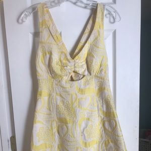 Trina Turk yellow cocktail dress